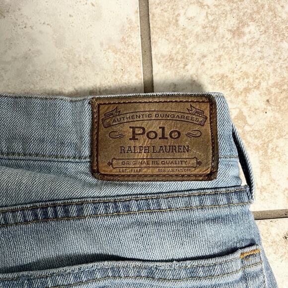 Polo Ralph Lauren Mens jeans 36 x 32 Light Wash Straight Authentic Dungarees - Picture 14 of 14